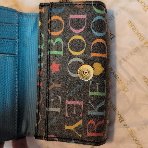 Vintage Dooney & Bourke Multicolor Mini Wristlet/Wallet - Picture 7 of 7